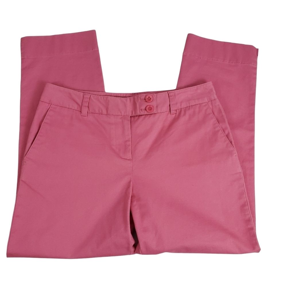Vineyard Vines Cropped Chino Mid Rise Tapered Pink
